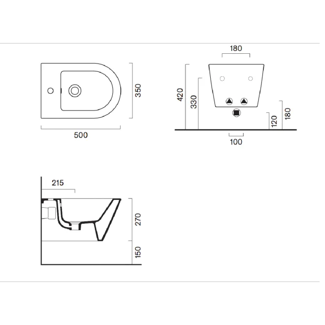 Hovedbilde Catalano Zero 50 cm Vegghengt Bidet