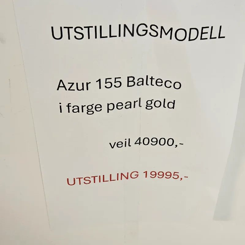 OUTLET: Balteco Azur Frittstående Badekar - 154x71 cm – Hvit / Pearl Gold