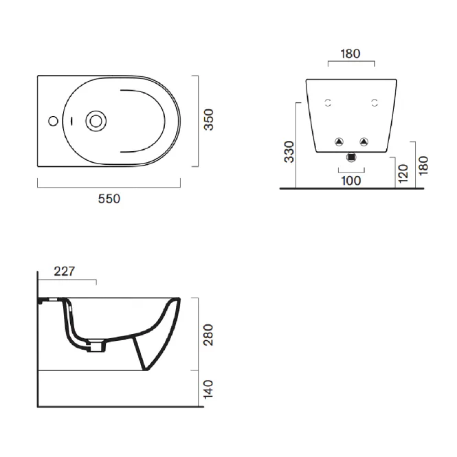Hovedbilde Catalano Sfera 55 cm Vegghengt Bidet