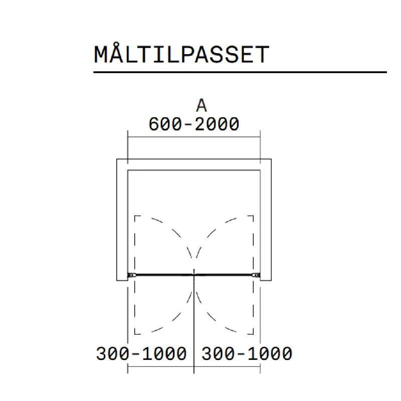 INR Linc 3 Original Dører for Dusjnisje 60-200 cm