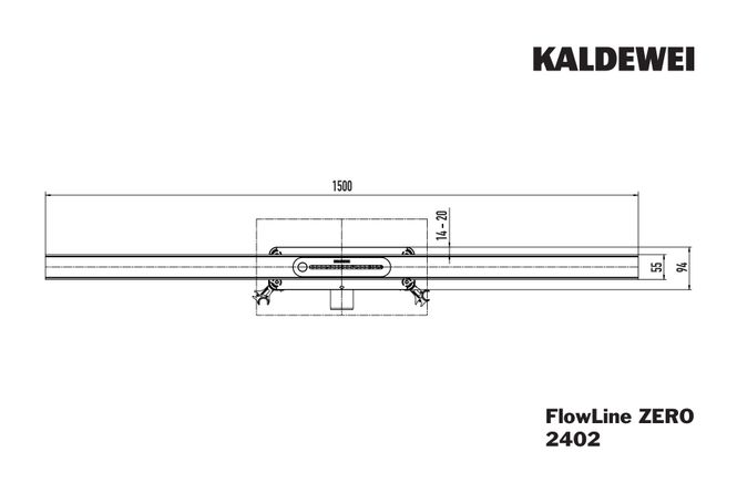 Hovedbilde Kaldewei FLOWLINE ZERO 1500 Mod 2402 Designslukrist, 150x5.5 cm, ...