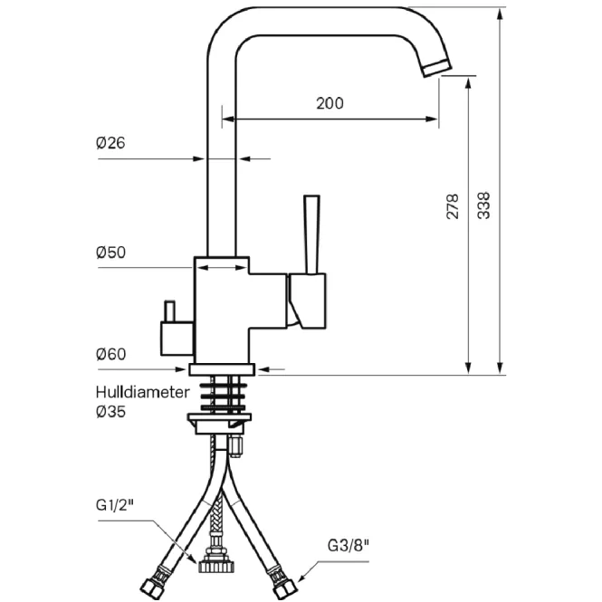 Hovedbilde Tapwell EVO984 kjøkkenbatteri