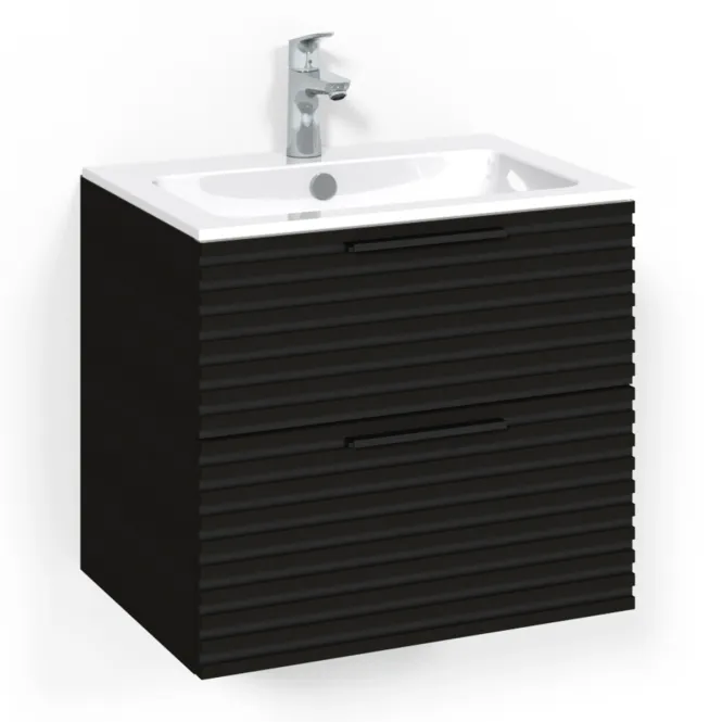 Hovedbilde Macro Crown Stripe servantskap 60 cm med porselensservant