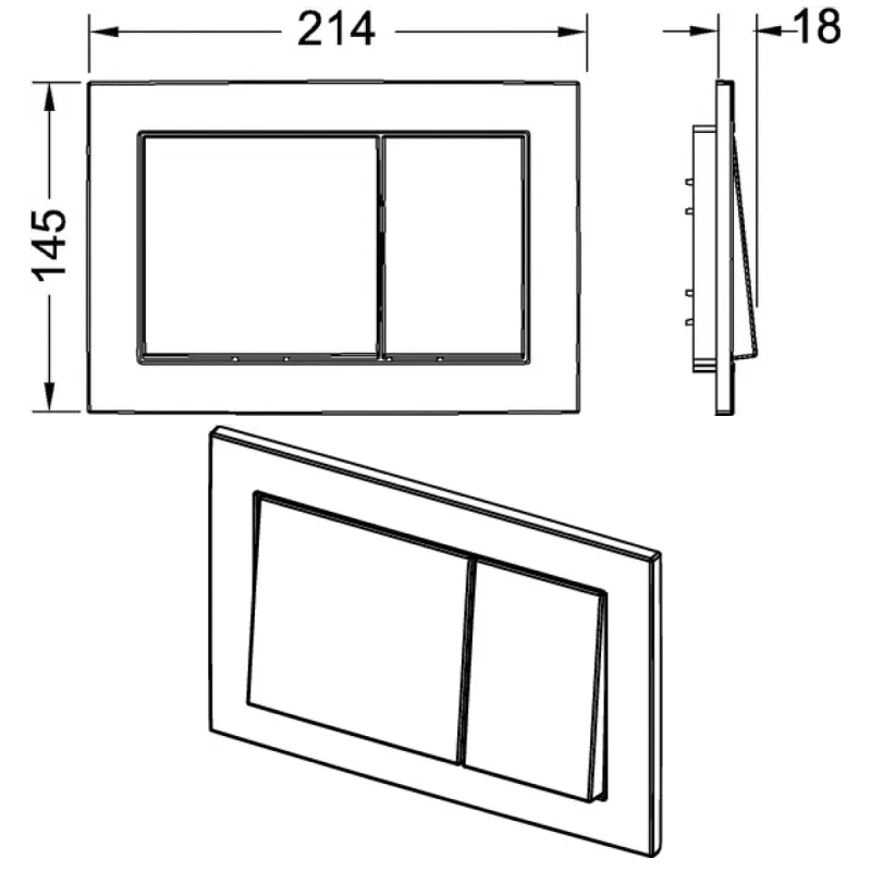 TECEbase betjeningsplate