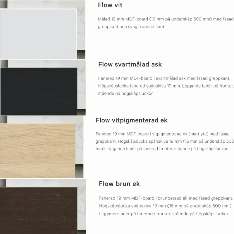 Vedum Flow Servantskap 150 cm uten sidestilt servant