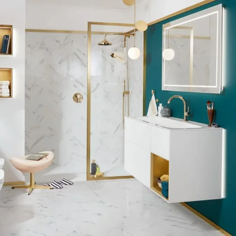Villeroy & Boch Finion speil 60-160 cm med belysning - Med Emotion-lys
