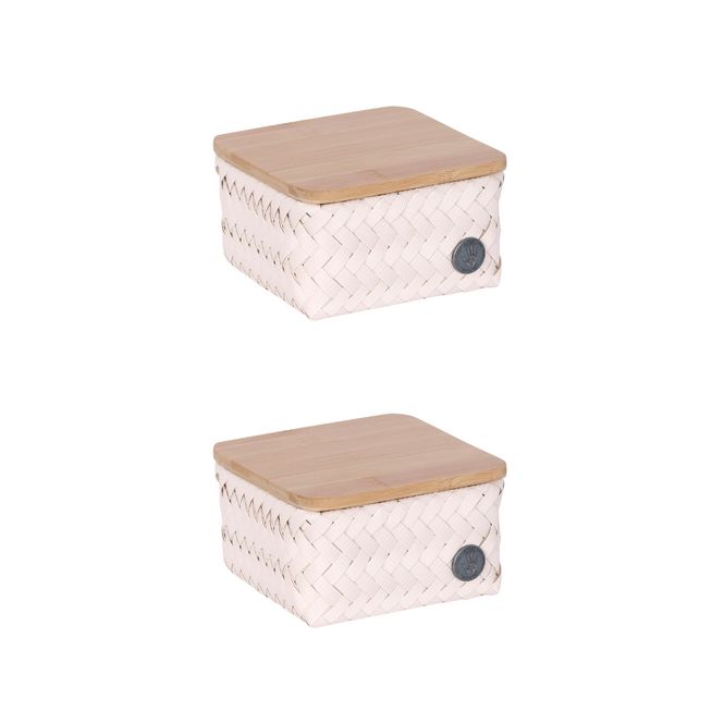 Hovedbilde Handed By Kurv square Champagne mini med bambuslokk