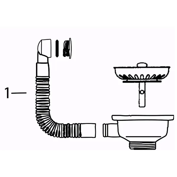 Hovedbilde Contura Steel Kurvventil med overløp