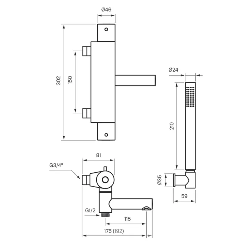 Tapwell EVM026 badekarbatteri
