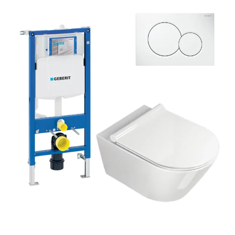Geberit Sisternepakke med Catalano 55 Newflush Vegghengt Toalett