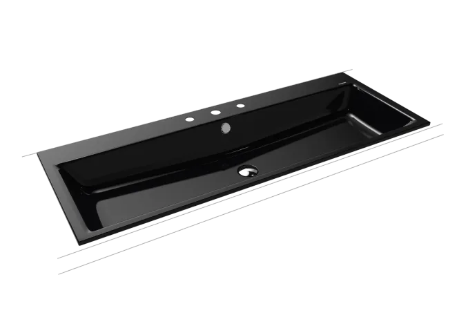 Hovedbilde Kaldewei PURO Mod 3169 Nedfelt Servant, 120x46 cm, Black, 3 kranhull, ...