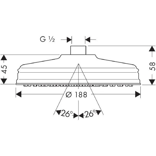 Hovedbilde Axor Montreux Hodedusj 180 1jet Classic