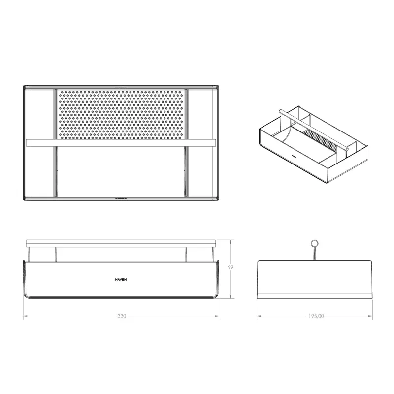 Haven Toolbox A3.21 skuffinnredning