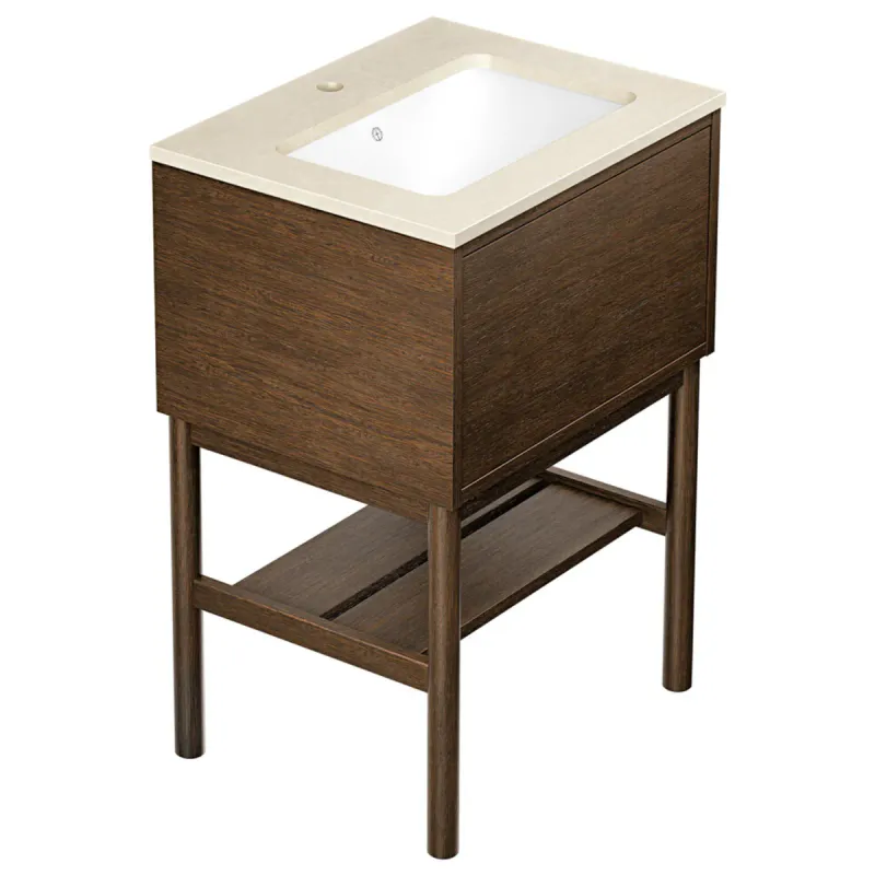 Gustavsberg Ducentic Servantskap 60 cm med Benramme, Beige Royal Benkeplate og Underlimt Servant