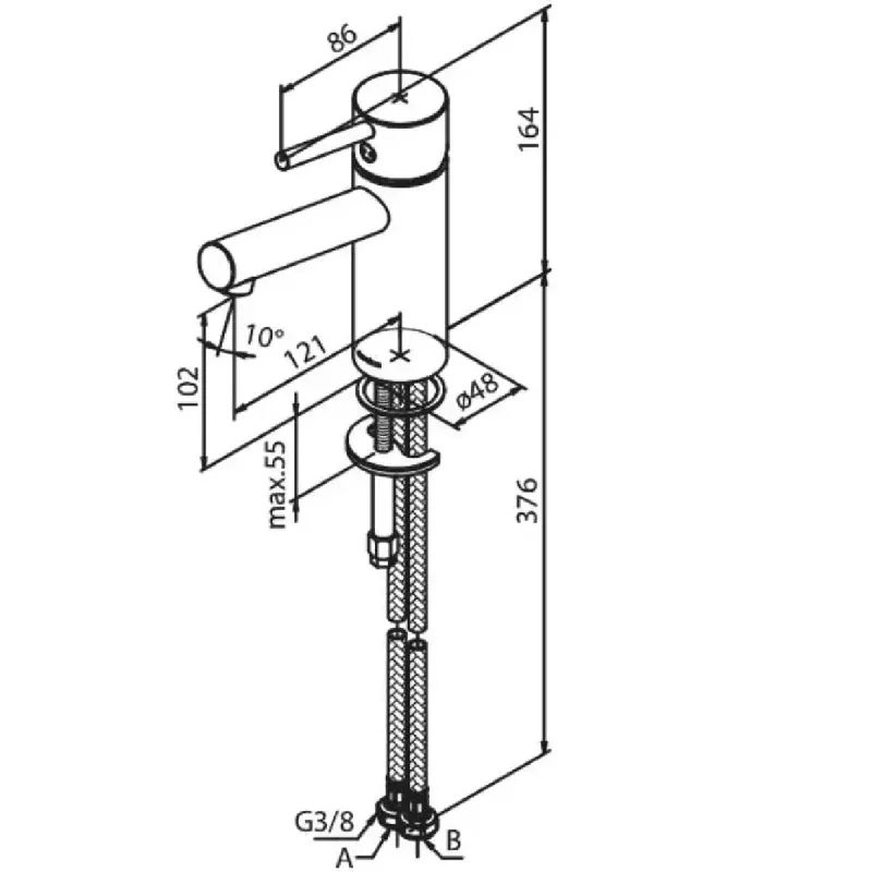 Damixa Merkur Servantbatteri