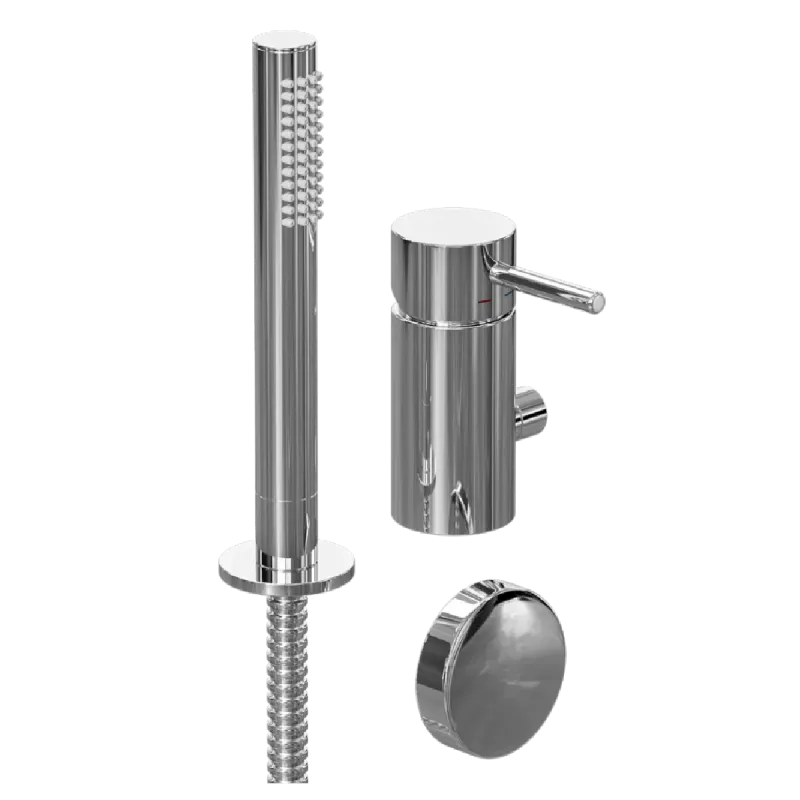 OUTLET: Strømberg Quantum Innebygd Badekar 150x70 cm Carronite, Inkl. Ligro Badekarbatteri m/vannpåfylling via overløp - Krom