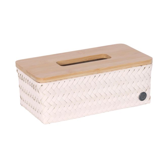 Hovedbilde Handed By Tissue box rectangular Champagne med bambuslokk