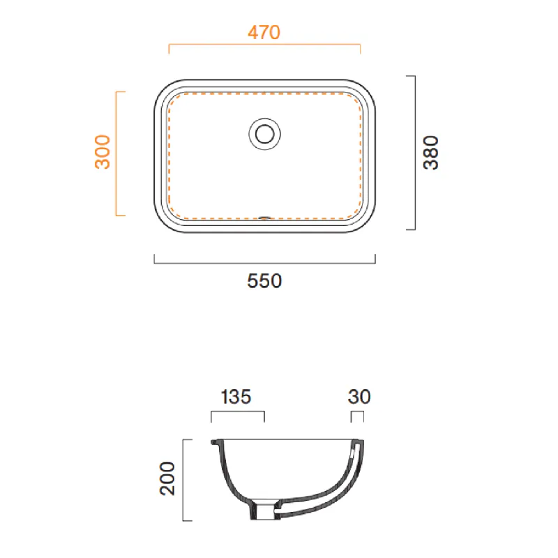 Catalano Italy Underlimt Servant 55x38 cm