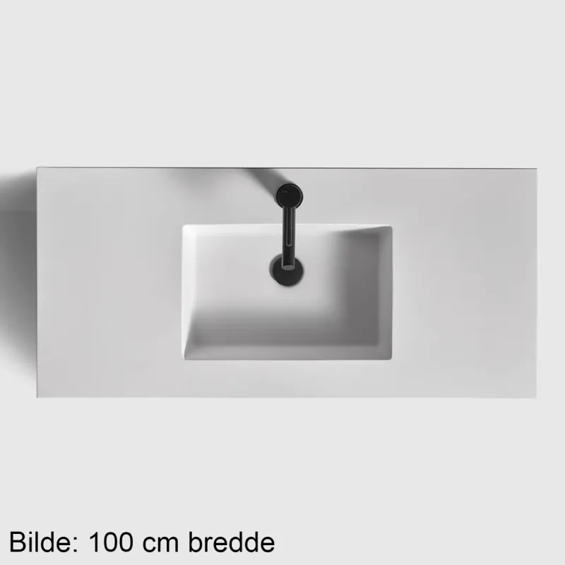 Haven H2 Servantskap 80 cm med White Solid Integrert Servant