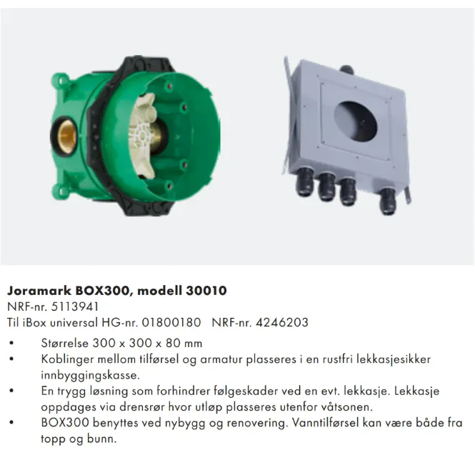 Hovedbilde Hansgrohe iBox Innbyggingsdel uten lekkasjesikringer