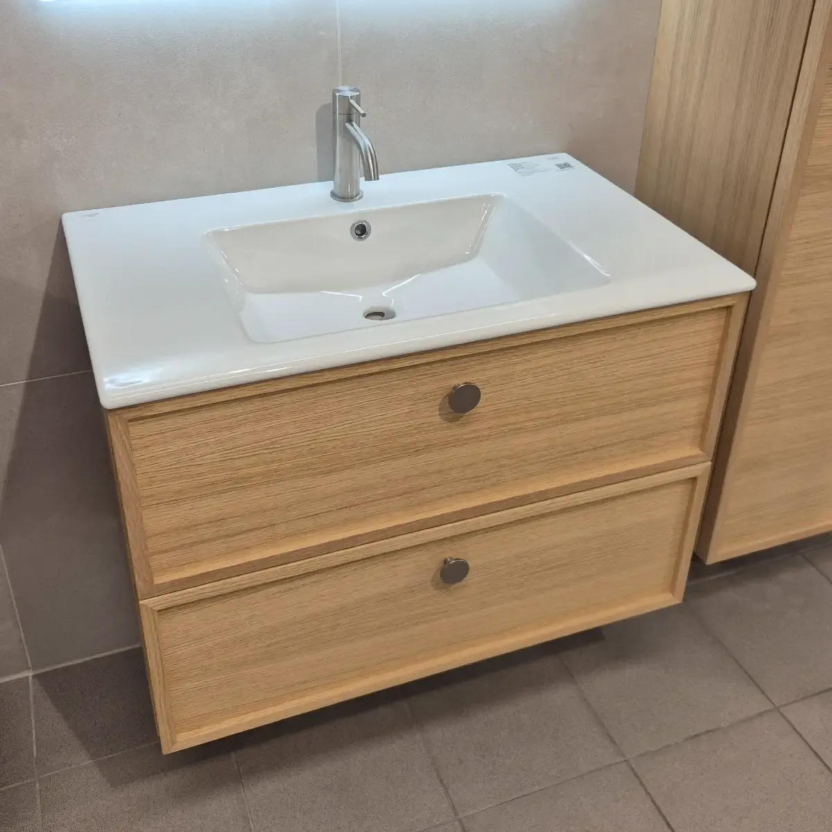 Quadro Bad Nordic Wood 80-100 cm Servantskap - med Servant