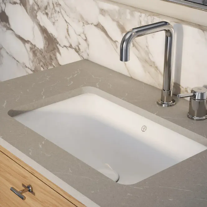 Hovedbilde Gustavsberg Ducentic Servantskap 100 cm med Polar Grey Benkeplate og ...
