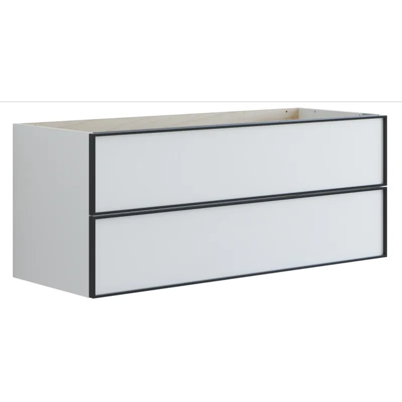 Dansani Inzo Urban Servantskap 120x44 cm med sort ramme for enkel servant
