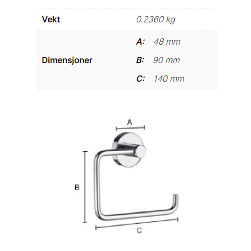 Smedbo Home toalettpapirholder