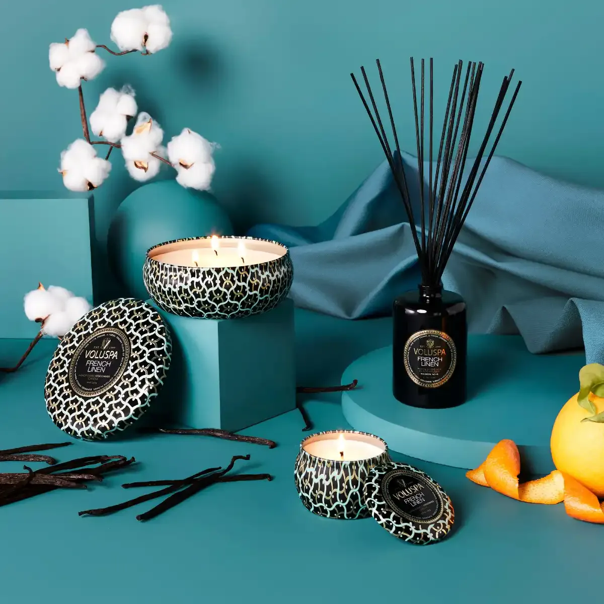 Voluspa Maison Noir Reed Diffuser - French Linen