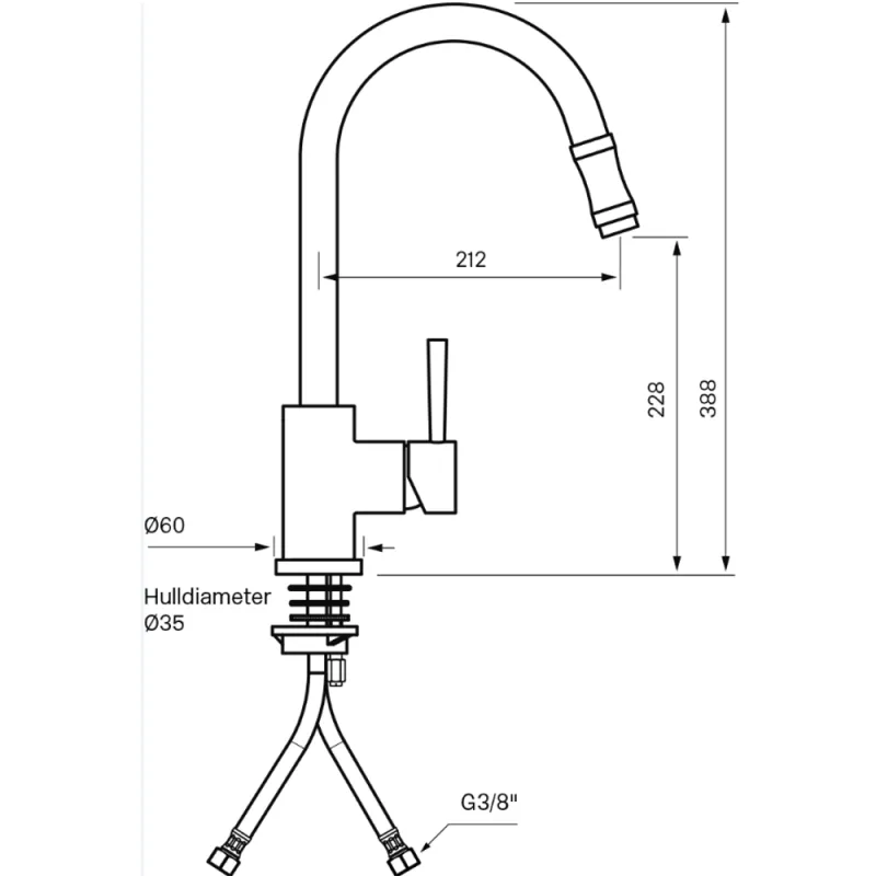 Tapwell EVO185 kjøkkenbatteri