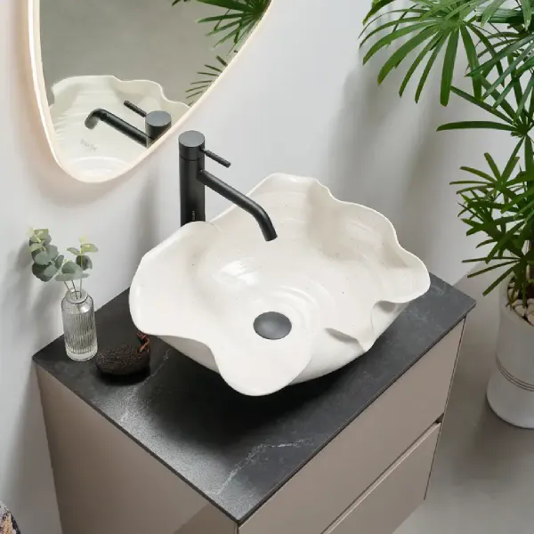 Hovedbilde Scala Bad Handmade ART Snøfrisk Toppmontert Servant 48x37 cm