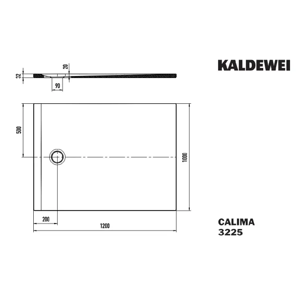 Hovedbilde Kaldewei CALIMA Mod 3225 Dusjkar 100x120 cm