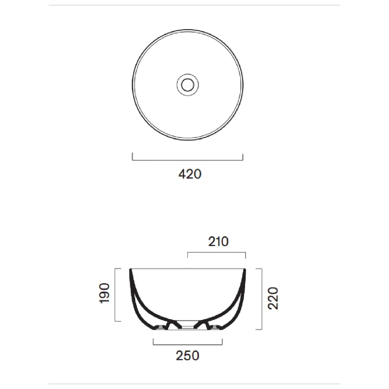 Catalano Sfera Toppmontert Servant ø42 cm