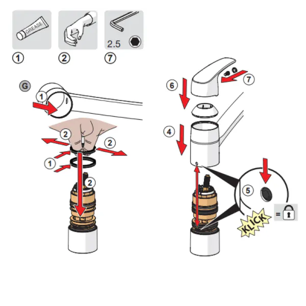 Hovedbilde Heidenreich Leppepakningssett til Oras 1-greps Kjøkkenbatteri (2pk)
