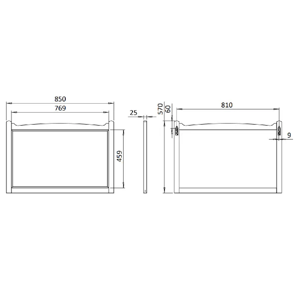 Hovedbilde Burlington Guild Speil 85 cm Uten Belysning