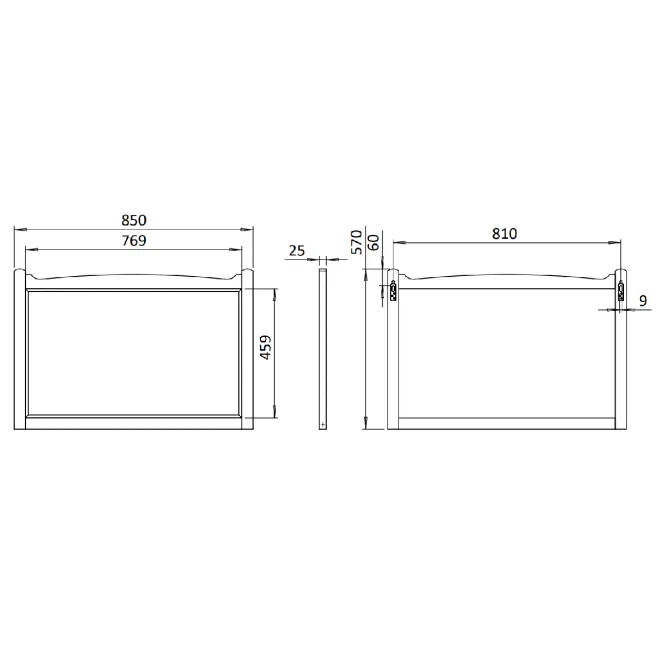 Hovedbilde Burlington Guild Speil 85 cm Uten Belysning
