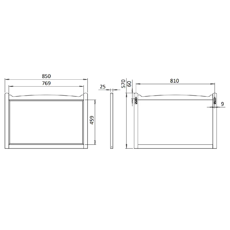 Burlington Guild Speil 85 cm Uten Belysning