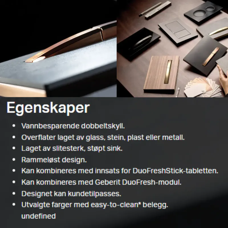 Geberit Sigma 50 betjeningsplate