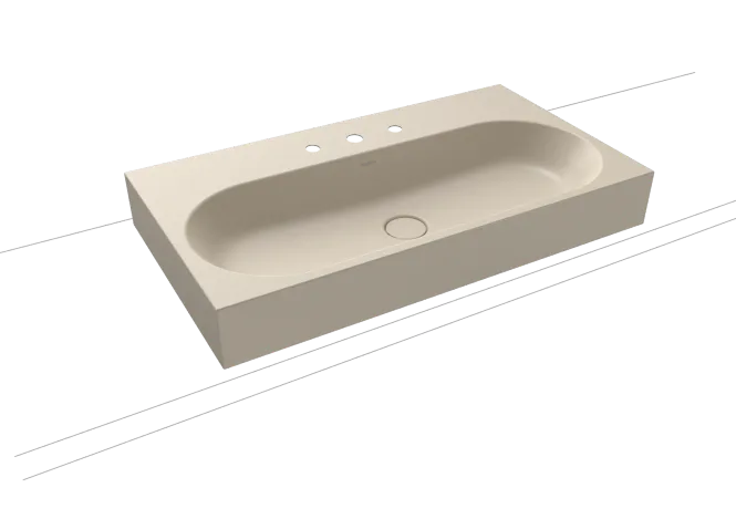 Hovedbilde Kaldewei CENTRO Mod 3058 Toppmontert Servant, 90x50 cm, Warm Beige ...
