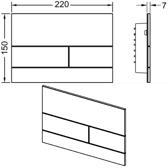 Hovedbilde TECEsquare betjeningsplate - glass