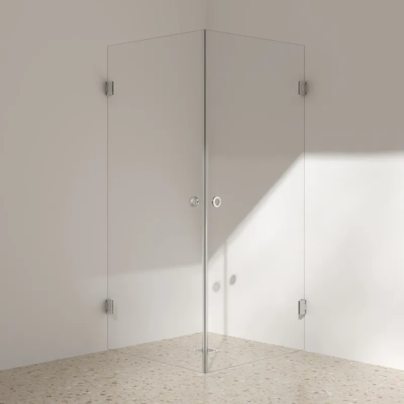 OUTLET: Scala Bad Silvano Dusjhjørne - 90x90 cm - Klart glass