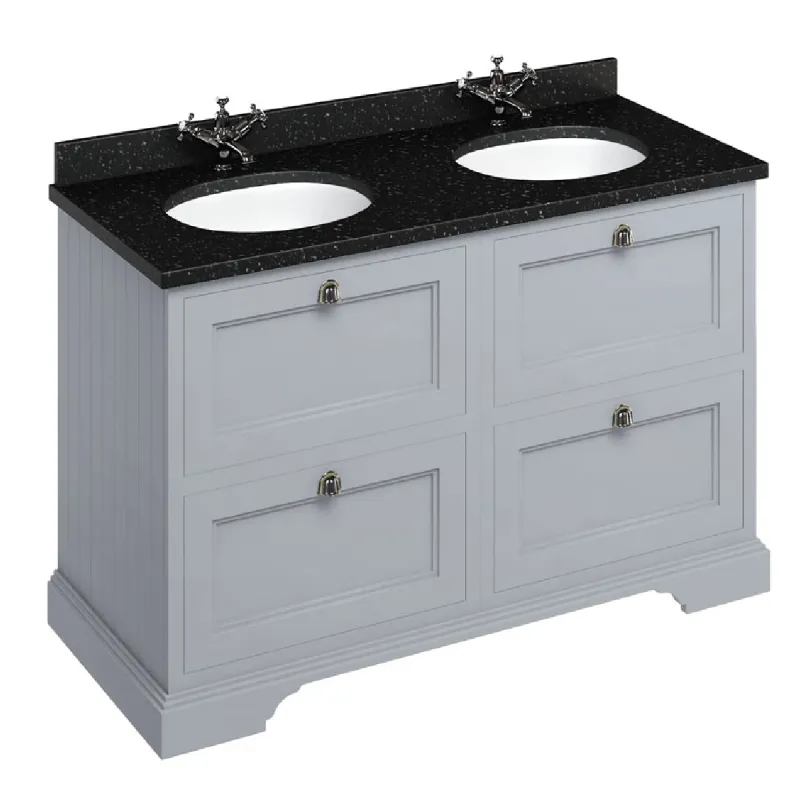 Burlington servantskap 130x55cm med benkeplate/underlimt servant