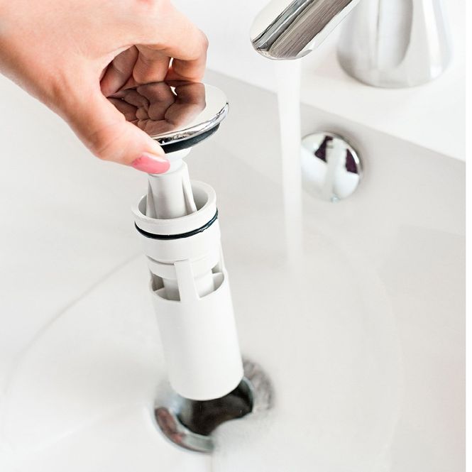 Hovedbilde INR Easy-Clean med åpen bunnventil til Grand Level servant