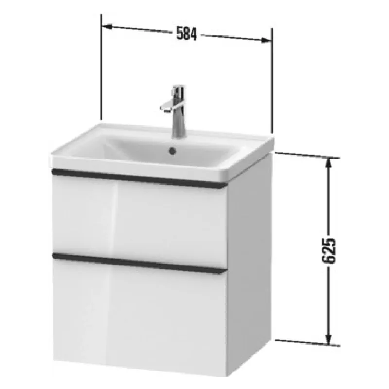 Duravit D-Neo 58.4 cm servantskap - uten servant