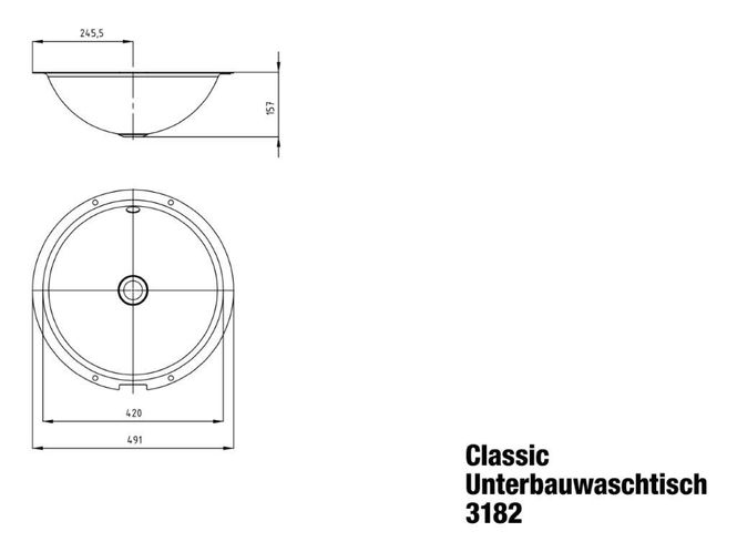 Hovedbilde Kaldewei CLASSIC Mod 3182 Underlimt Servant, 49.1x49.1 cm, Cool Grey ...