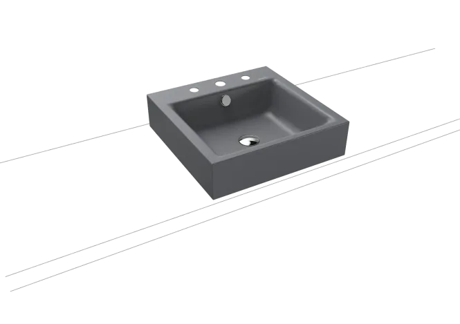 Hovedbilde Kaldewei PURO Mod 3156 Toppmontert Servant, 46x46 cm, Cool Grey 70, 3 ...
