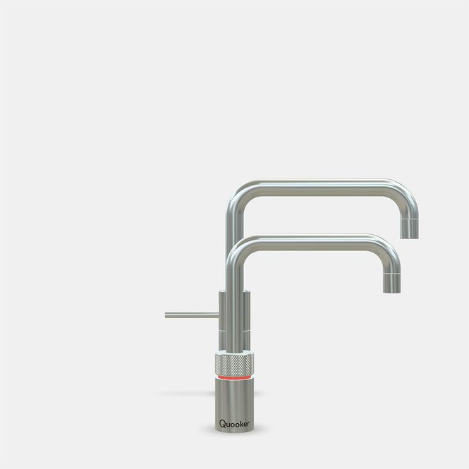 Hovedbilde Quooker Twintaps sett square rustfritt stål