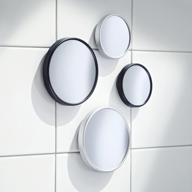 Hovedbilde Smedbo GLOW Sminkespeil X12 Sugekopp 13 cm, Sort