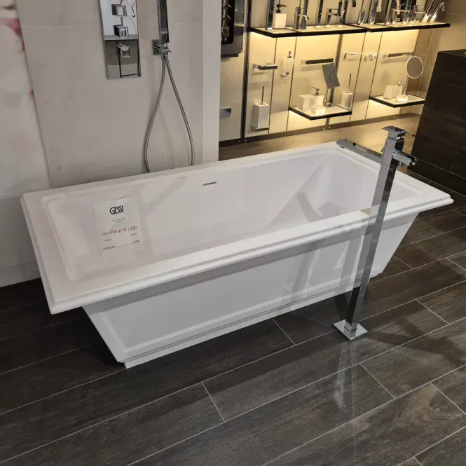 Hovedbilde OUTLET: Gessi Eleganza badekar 180x85 cm frittstående matt hvit
