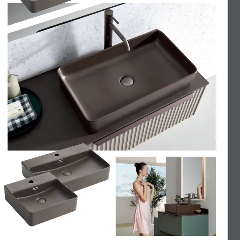 Scala Bad Alonzo servant 42-60,5 cm toppmontert matt brun